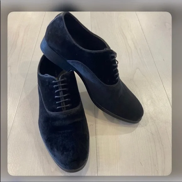 NWT Zara men velvet lace up shoes - Picture 1 of 5